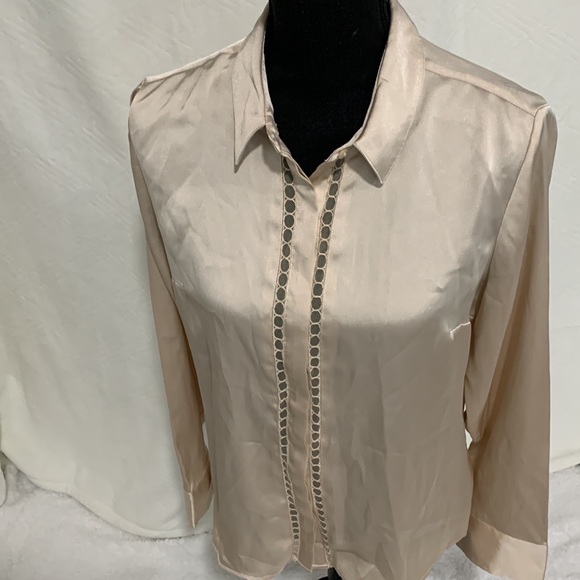 Express Satin Button Down - Picture 2 of 6